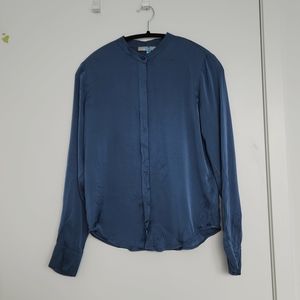 Vince Silk Blue Blouse